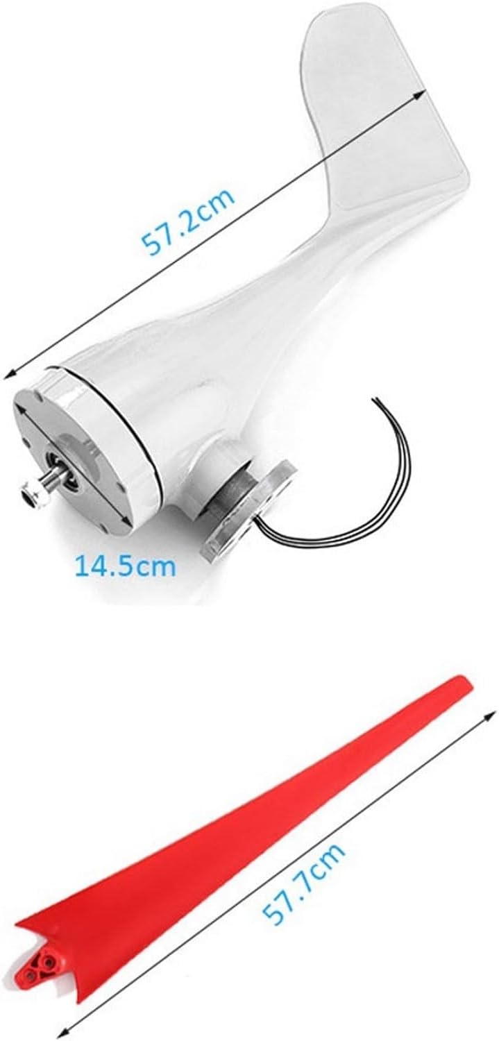 1000W 12V/24V 5 Blades Wind Turbine with MPPT Controller ， Wind Turbine Windmill Home Street Light Monitoring Boat Three-Phase AC Permanent Magnet Generator (24, Volts)