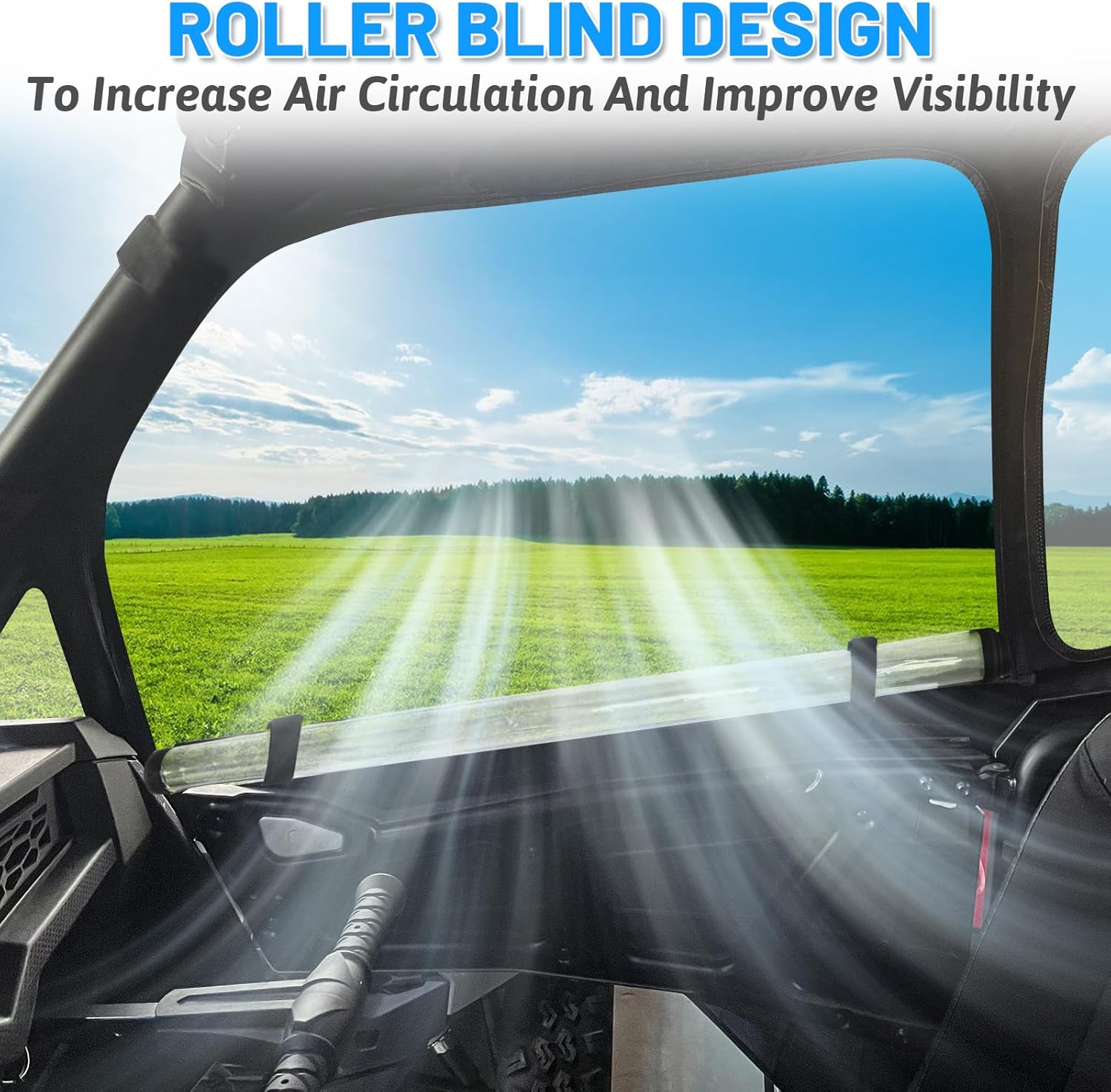 StarknightMT RZR 1000 XP Cab Enclosure Upper Doors, RZR 2 Seat Soft Side Windows With Zipper Vent Compatible With Polaris 2014-2023 RZR 1000 XP/900/XP TURBO/S 1000 RZR 1000 XP Accessories