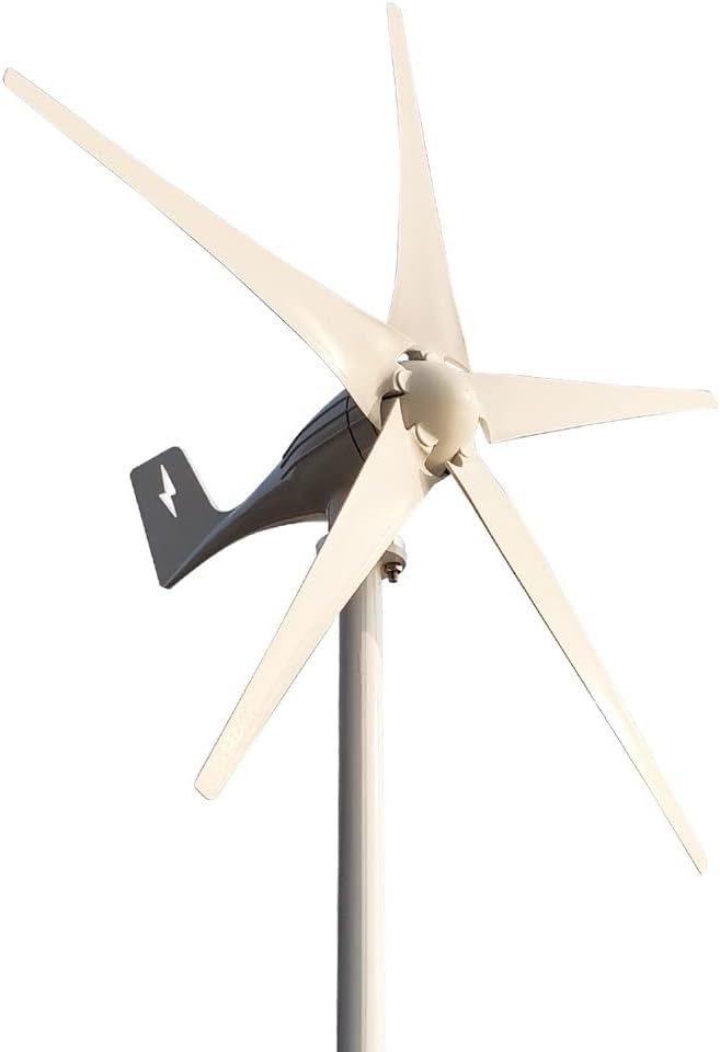 Wind Turbine Generator Kit, Windmills Wind Turbine Generator Kit 2000W 3000W 12V 24V 48V With Mppt Charge Controller 3 5 6 Blades Home Use for Hybrid Solar Wind System(With Mppt Controller,12V_1600W)