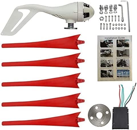 Residential Wind Power Generator 8000 Watts 5 Nylon Fiber Blades and Charge Regulator for Windmill Home Farm Wind Generator