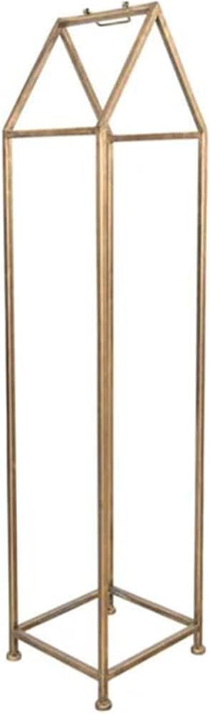 Modern Decorative House-Shaped Firewood Rack - Tall Iron Log Stacking Organizer, Heavy-Duty Firewood Storage Holder for Indoor Fireplace & Outdoor Patio/Garden Use