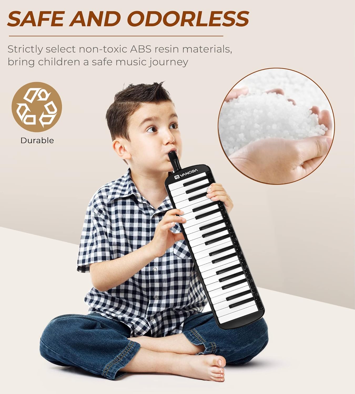 Vangoa 61-Key Light-Up Keyboard Piano for Beginners black and Vangoa 37 Key Melodica Musical Instrument Soprano