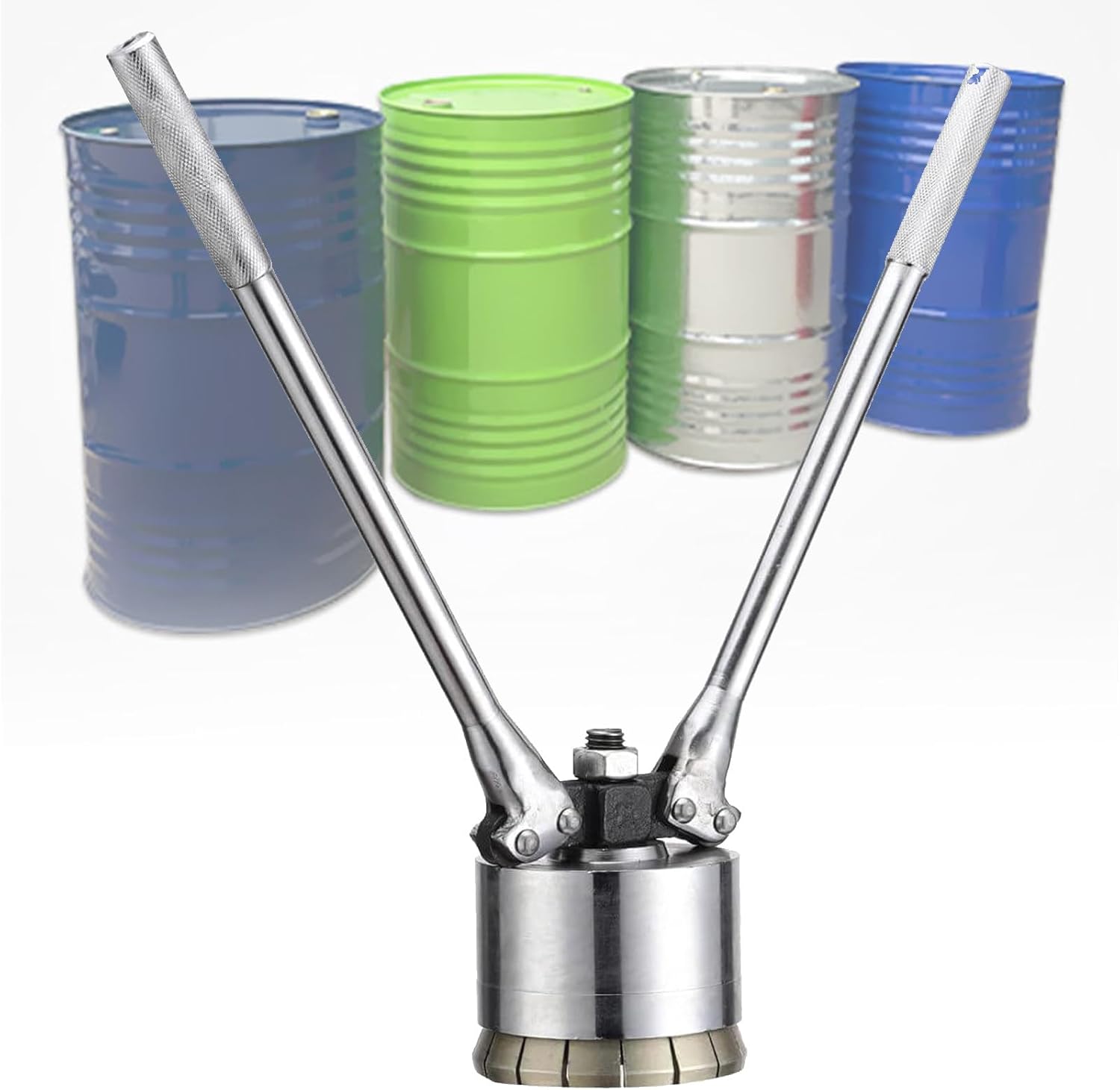 Manual Oil Barrel Sealing Machine, 200L Oil Drum Cover Crimping Tool, 35&70mm Crimper Sealer, Oil Iron Drum Lid Sealing Plier,35mm+70mm