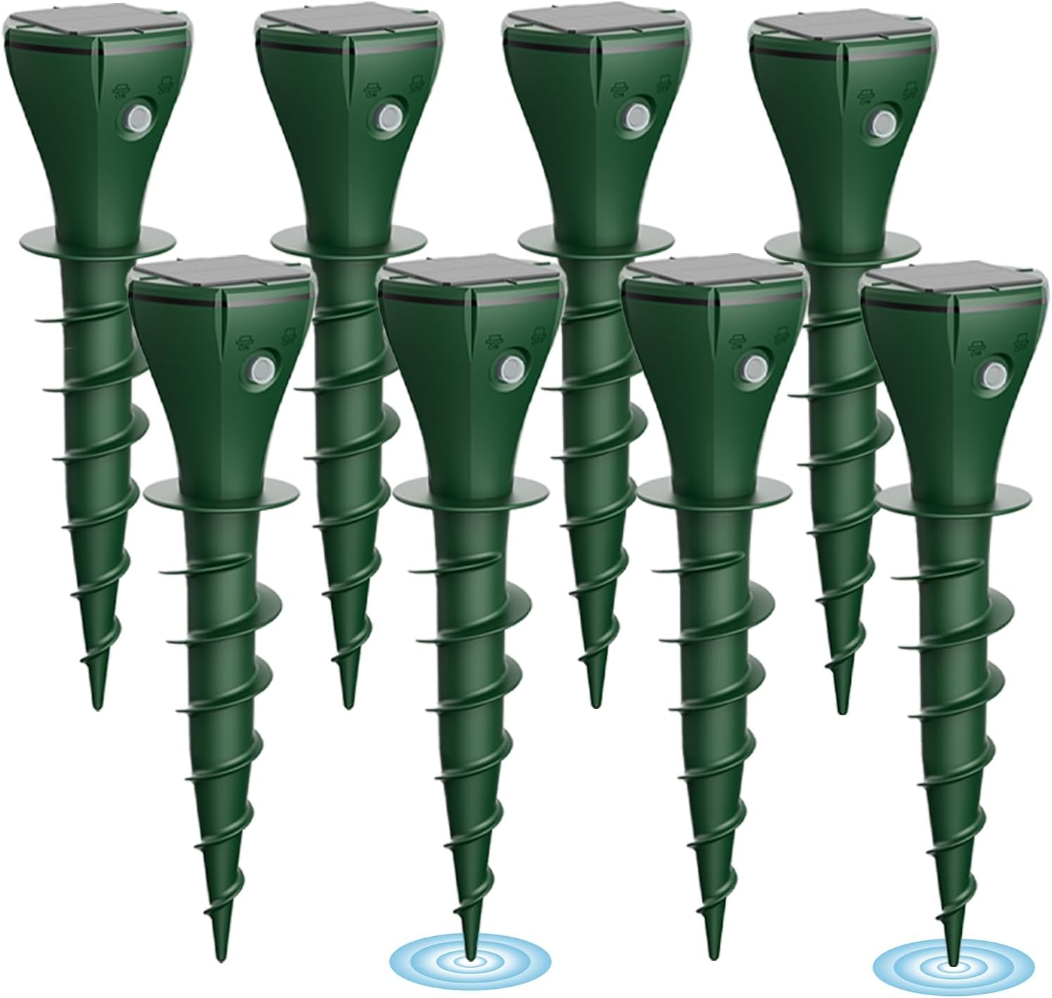 8 Pack Solar Sonic Mole Repellent Stakes for Yard & Garden – Outdoor Ultrasonic Animal Repeller for Moles, Gophers, Voles, Rats, Squirrels, Snakes – IP65 Waterproof
