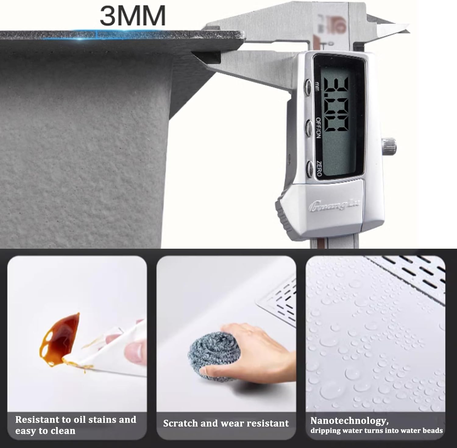 White Kiten Sink Stainless Steel Sink Large Single Bowl Sink White Waterfall Faucet Including Cup Washer Soap Dispenser and Other Accessories