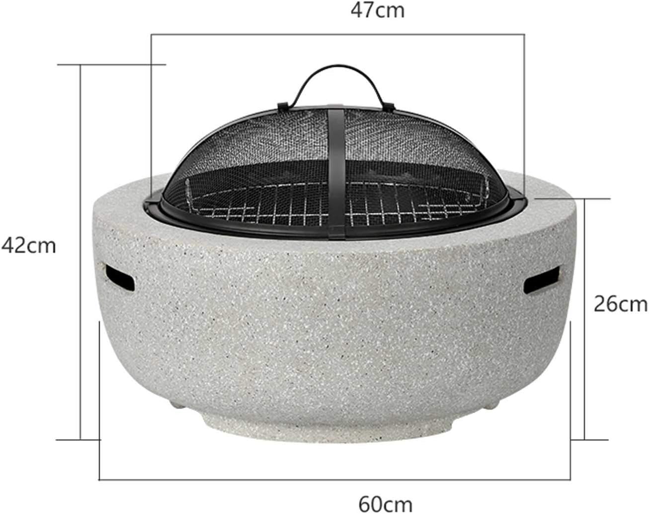 Outdoor Fire Pit Fire Pit - Large Bonfire Wood Burning Firepit Bowl - BBQ Grill Metal Grate - for Outdoor Backyard Terrace Patio