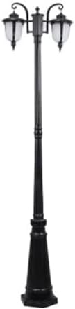 Lights Outdoor Villa Street Light 2-Light Traditional Pillar Light European Classical Courtyard Lighting Fixture Aluminum Glass E27 Exterior Waterproof High Pole Lamp for Garden Yard Pathway Deck Stad