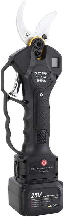 Professional Electric Pruning Shears with Rechargeable Lithium Battery Max Cutting Diameter Working Hours Tree Branch Pruner