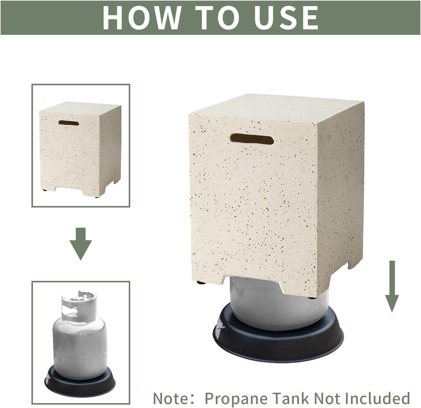 COSIEST 2-Piece Outdoor Propane Fire Pit Table Set w Tank Table, 42