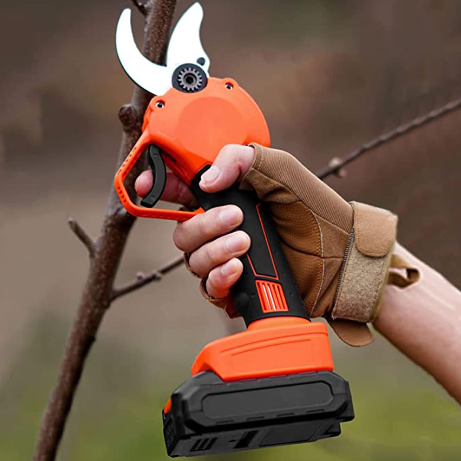 XYEJL Electric Pruning Shears,Professional Cordless Garden Trimmer Secateurs,Branch Scissors Cordless Pruner,30mm Max Diameter,3-4 Working Hours