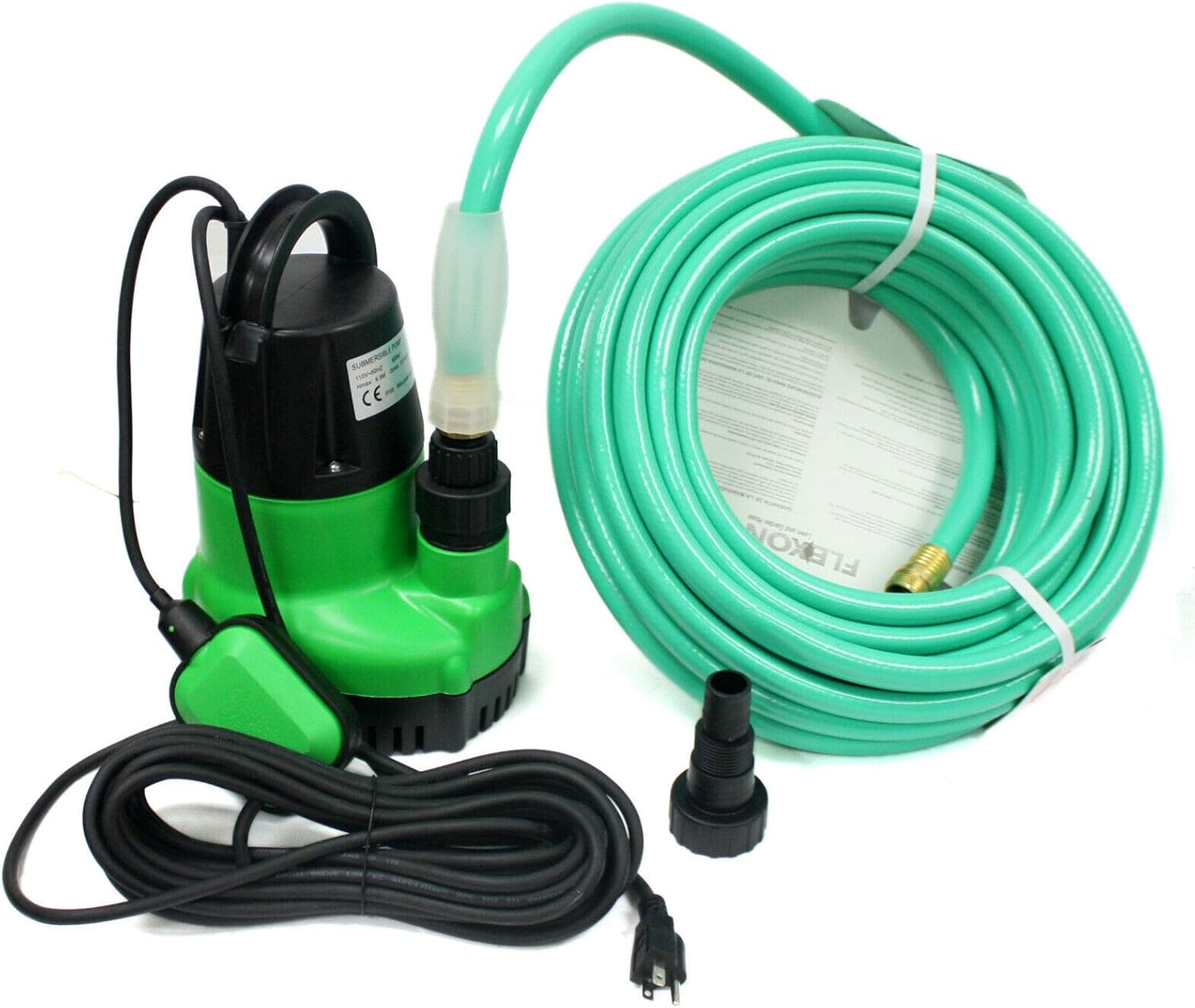 1-1/4HP Submersible Sump Pump & 50ft Garden Hose for Dirty Water Pool Pond Drain NEW,Jikkolumlukka