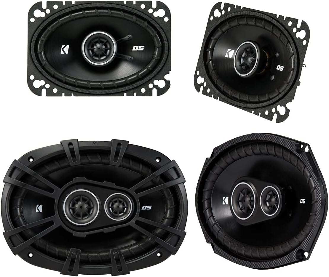 KICKER for Late 90s Early 2000s GM Coupes & Sedans. A Pair of 43DSC4604 4x6 Speakers & a Pair of 43DSC69304 6x9 s