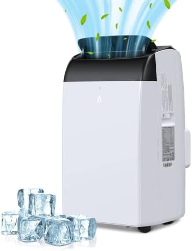 Portable Air Conditioners, 14000 BTU Portable AC Unit with Remote Control, 3-In-1 Quiet Air Conditioner for Room, Dorm, Office, Cools Up to 750 Sq. Ft, Sleep Mode, 24H Timer, Window Kit, Black Top