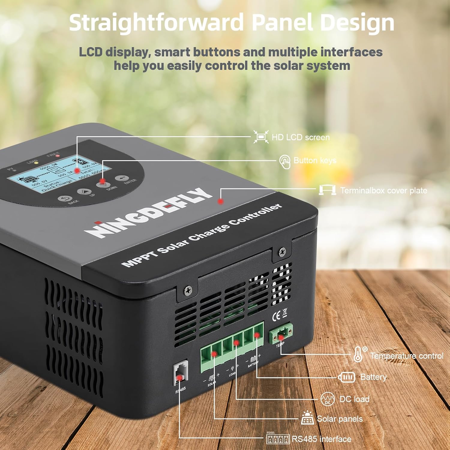 MPPT Solar Charge Controller 60A 96V Auto 12V 24V 36V 48V 60V 72V 84V 96V Solar Regulator for Solar Systems with LCD Display Suitable for FLD LiFePO4 SLD Gel Batteries