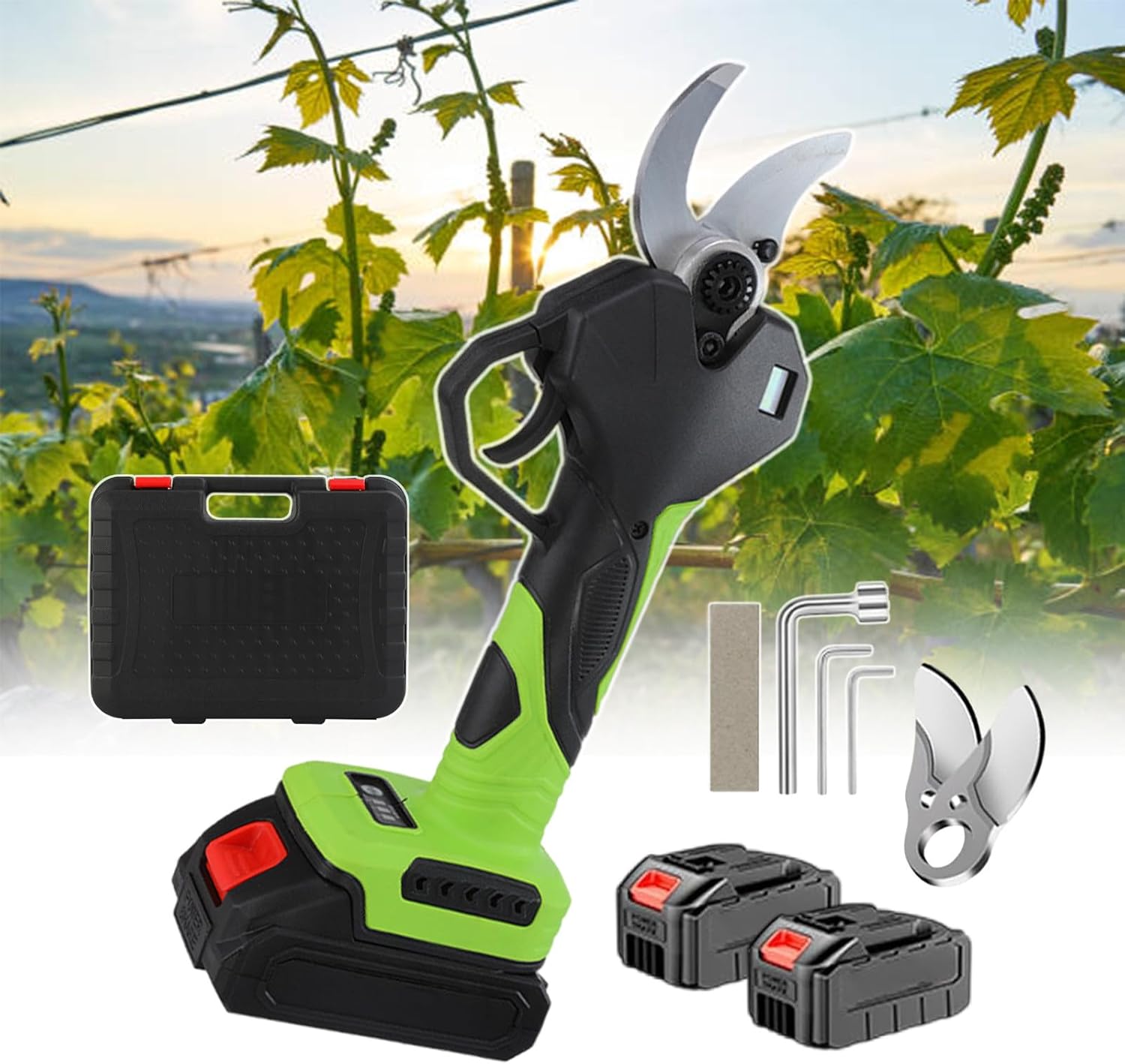 Electric Pruning Shears Cordless, 35 Mm Cutting Diameter, with Real-Time Battery Level Display, for Garden Orchards to Pruning Branches Electric Scissors