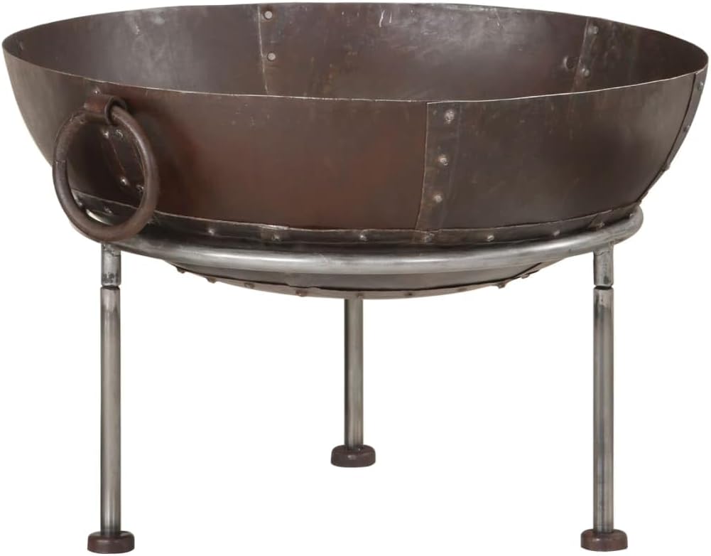 vidaXL Fire Pit 21.7x21.7x15.0 Iron