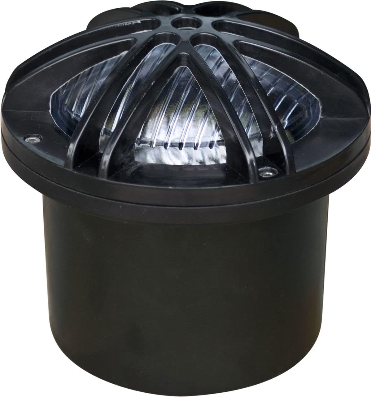 Dabmar Lighting FG327-B Fiberglass Cage Convex P.C. Lens Well Light, Bronze Finish