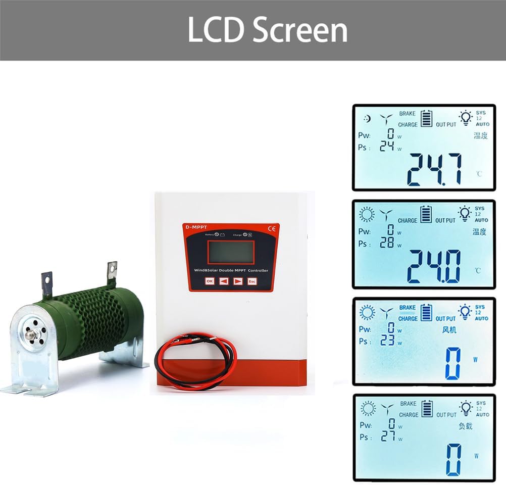 220V,HYZHANHONG Double MPPT Wind Energy Hybrid System Charge Solar Controller 3500W 12V 24V & 24V 48V Auto Regulator Home Use Windmill Generator