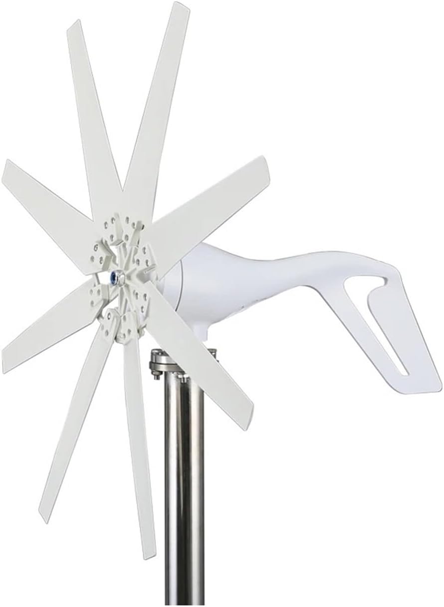 1000W Wind Turbine Generator Kit Horizontal Turbine 12V/24V/48V Low Noise Household with 7 Blades Low Starting Speed for Home(Off Grid System,48V_1000W)
