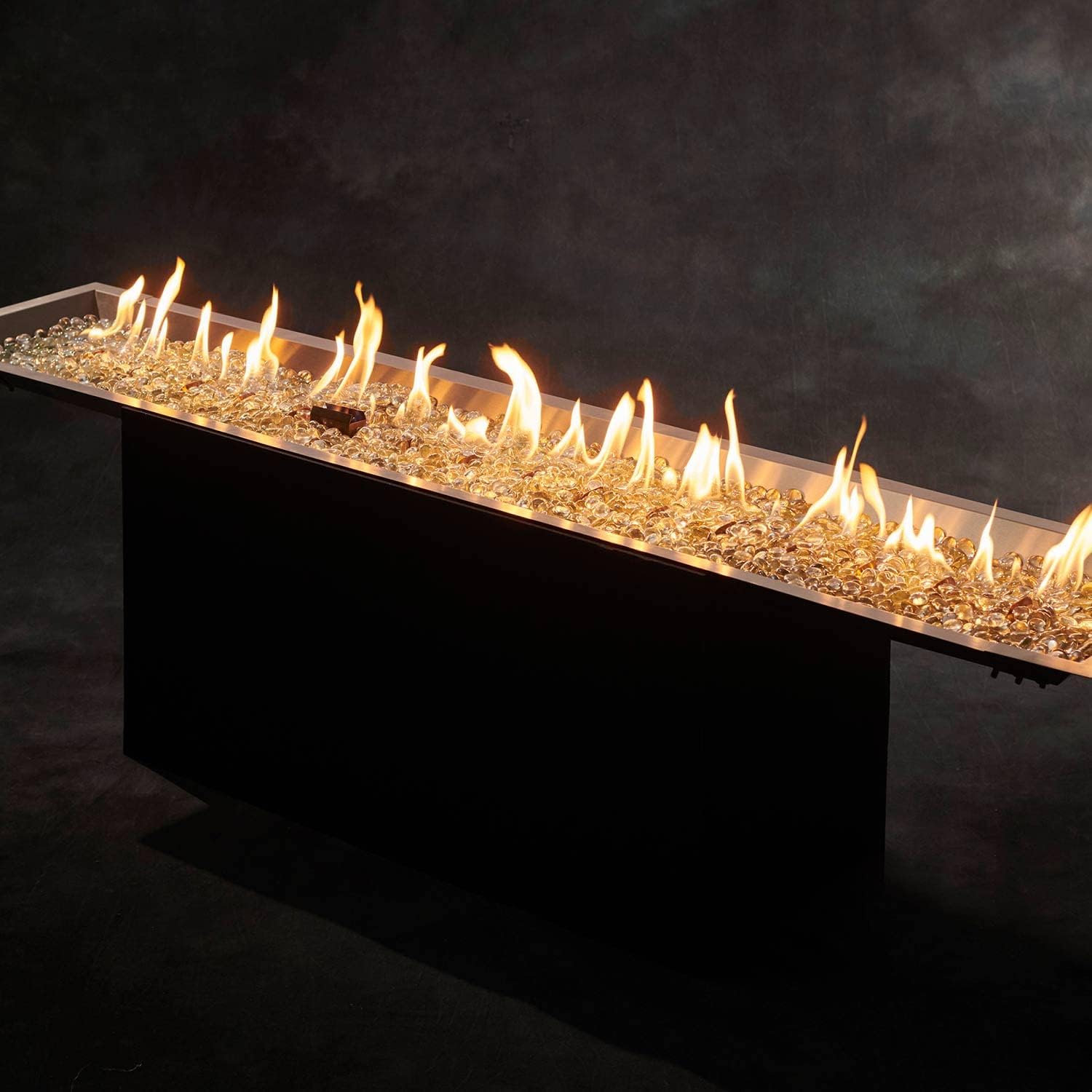 The Outdoor GreatRoom Company Linear Crystal Fire Plus Spark Ignition Fire Pit Burner Kit (CFP1264), 12x64-Inches