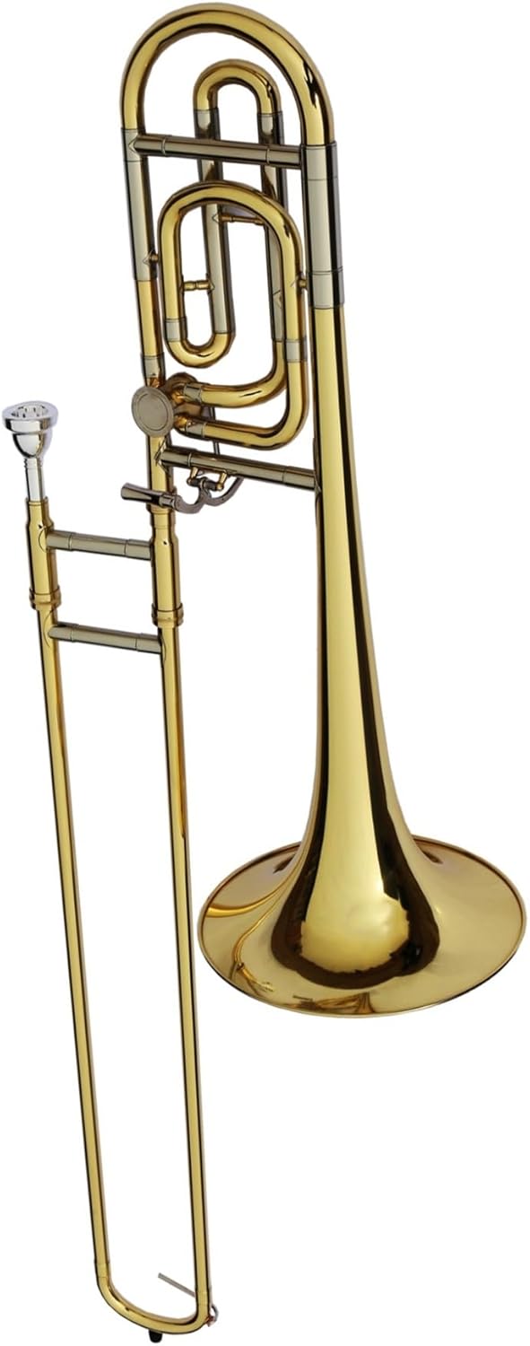 Adult Trombone Instrument Alto Trombone Lacquer Gold Pipe B Flat To F Key Playing Instrument(1)