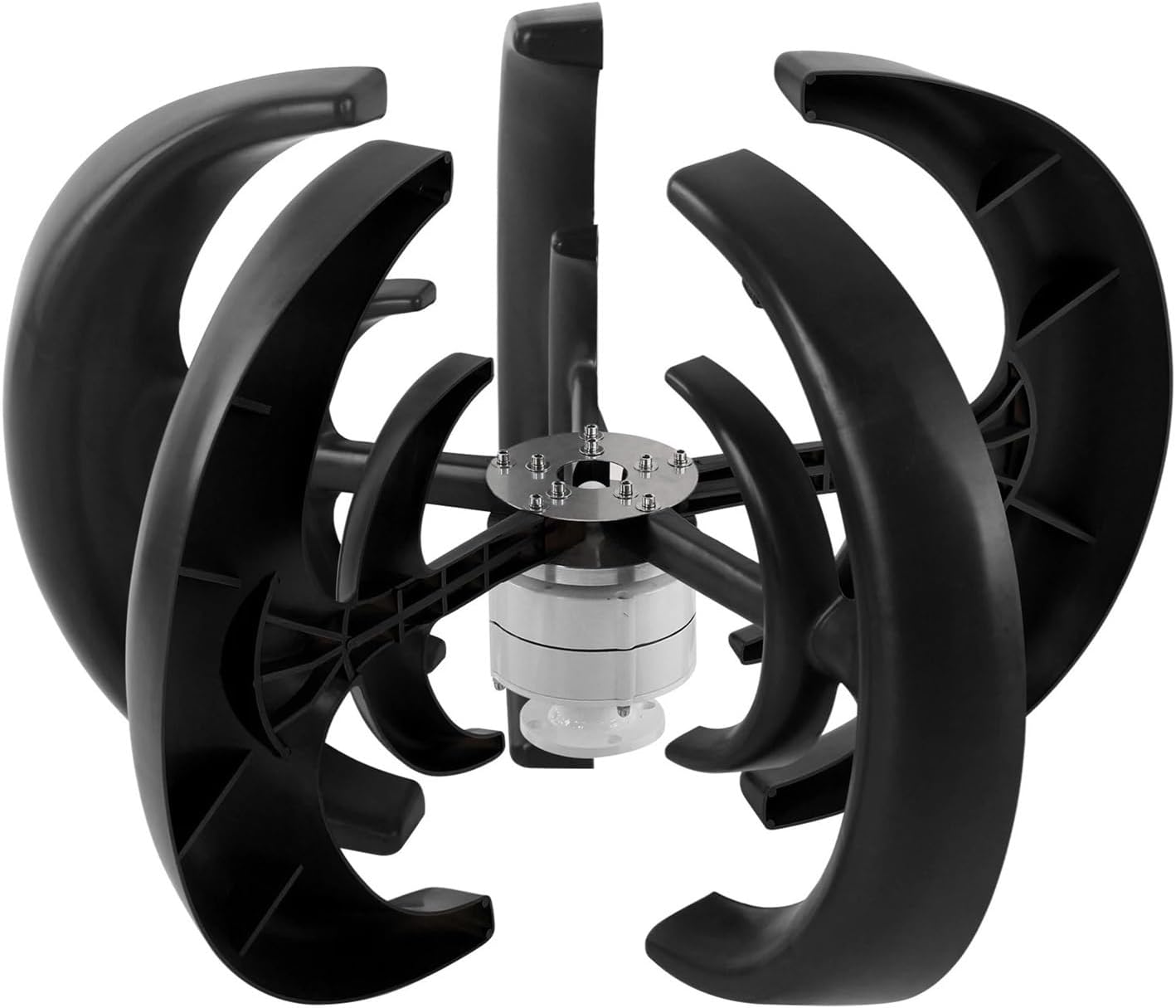 1200W Wind Turbines Kit 5 Blades Power Generator for Boat Charging Black Lantern Type Industrial Energy Equipment Industrial Energy(48V)