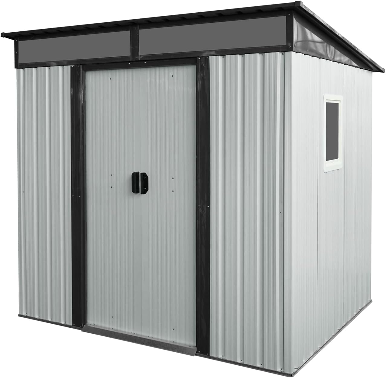 6x5 FT Outdoor Storage Shed, Lockable Outdoor Waterproof Tool Storage Sheds, Weather Resistant Tool Storage House Shed for Garden, Backyard, Patio Utility and Tool Storage