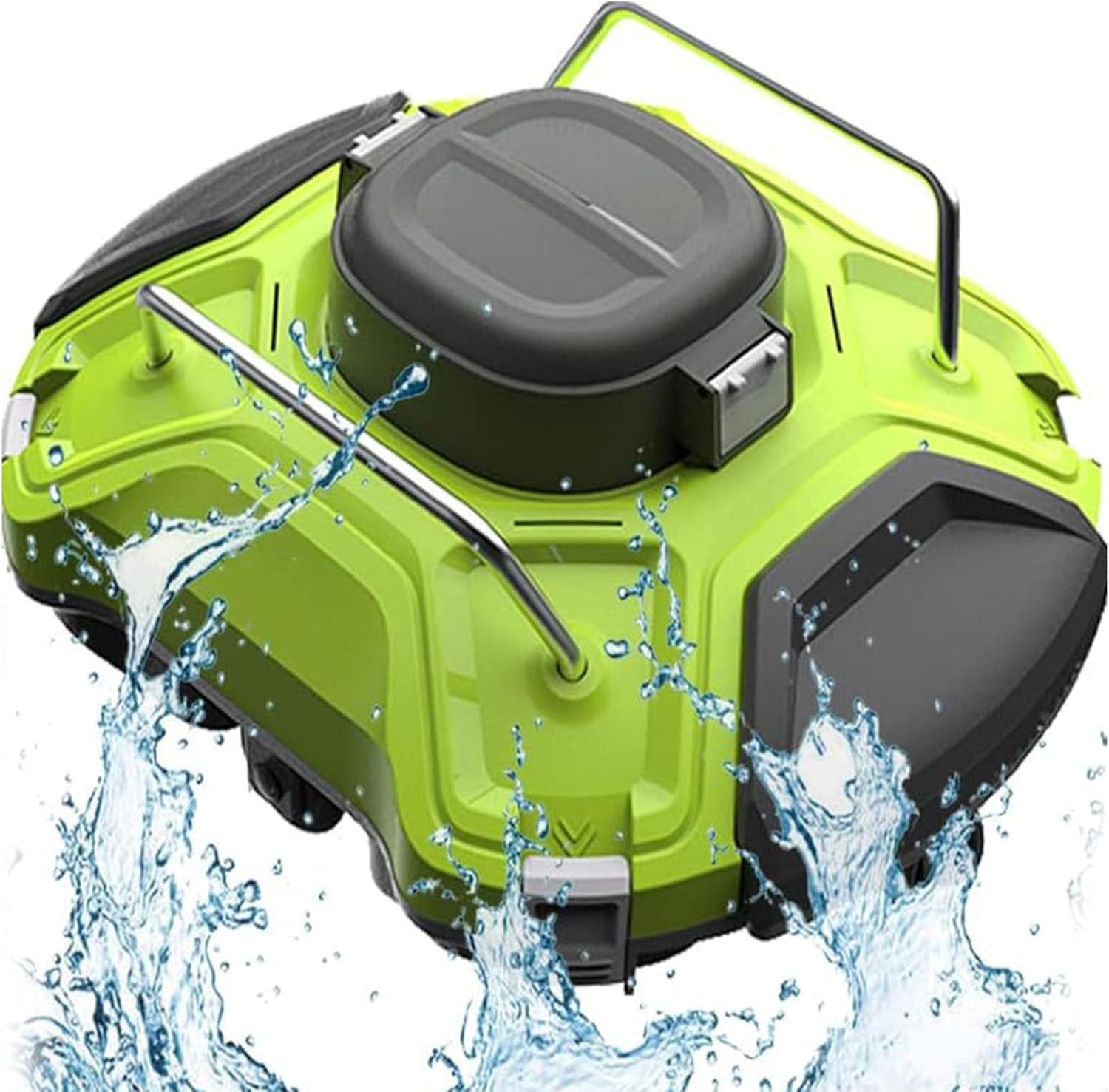 Automatic Wall Climbing Pool Vacuum, Cordless Robotic Pool Cleaner Dual Drive Motors, Self Parking, Rechargeable Pool Vacuum Robot for In Ground Flat Pools