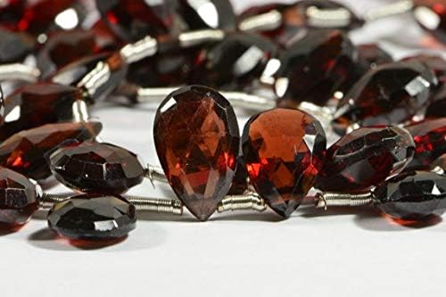 garnet faceted 4 beads natural jewelry making supplies 11x8x5mm to 10.5x7.7x5mm