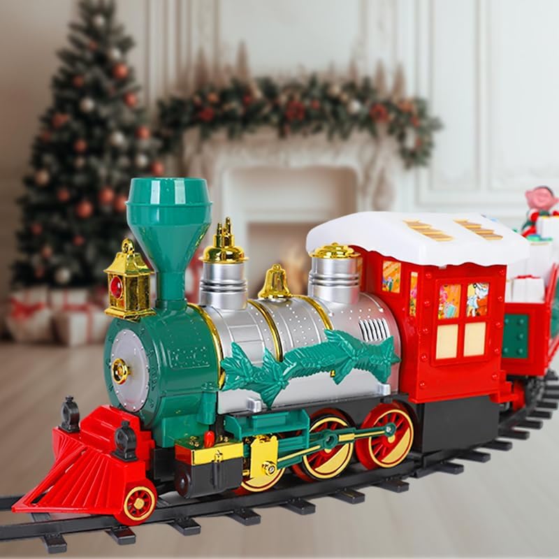 Electric Train Set – Features Sounds, Lights, Ideal for Under The Christmas Tree