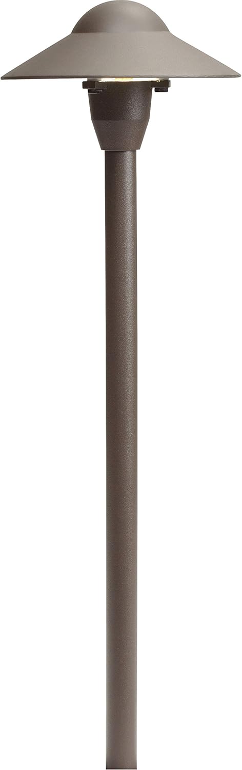 Kichler 15470AZT Dome Path Light 6-Inch, Textured Architectural Bronze