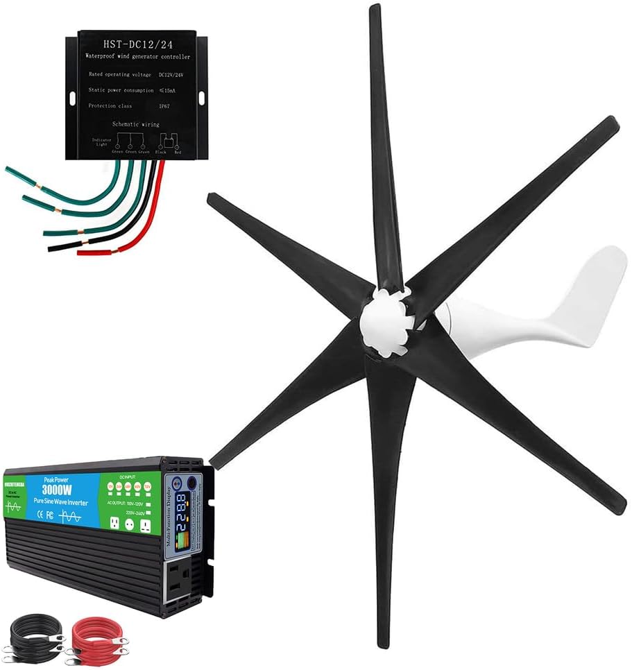 3000W Vertical Axis Maglev High Voltage Windmill with Hybrid Charge Controller for Home Use(12V 24V 48V 220V)
