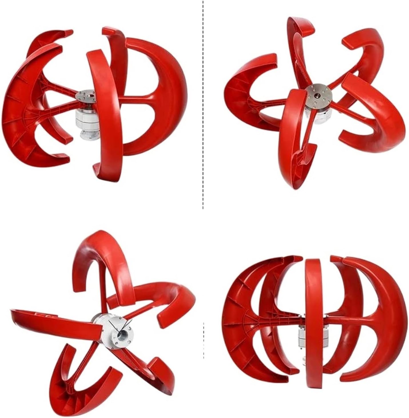 Wind Turbine Generator Kit, 1000W Wind Turbine Lantern Wind Turbine Vertical Axis 12V 24V Motor Quick Start Home Farm Hybrid Street Light with MPPT Controller for Hybrid Solar Wind System(White,MPPT C