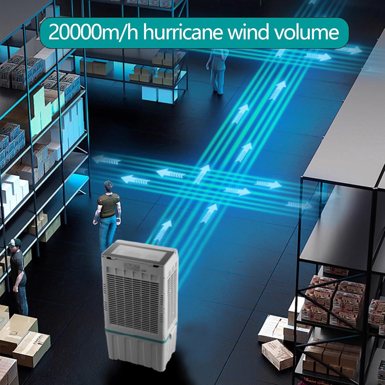 Portable Air Conditioner Fan for Small Rooms with Split Water Tank Portable Air Conditioners for Bedrooms 3 Speeds for Bedroom Kitchen Office(Black)