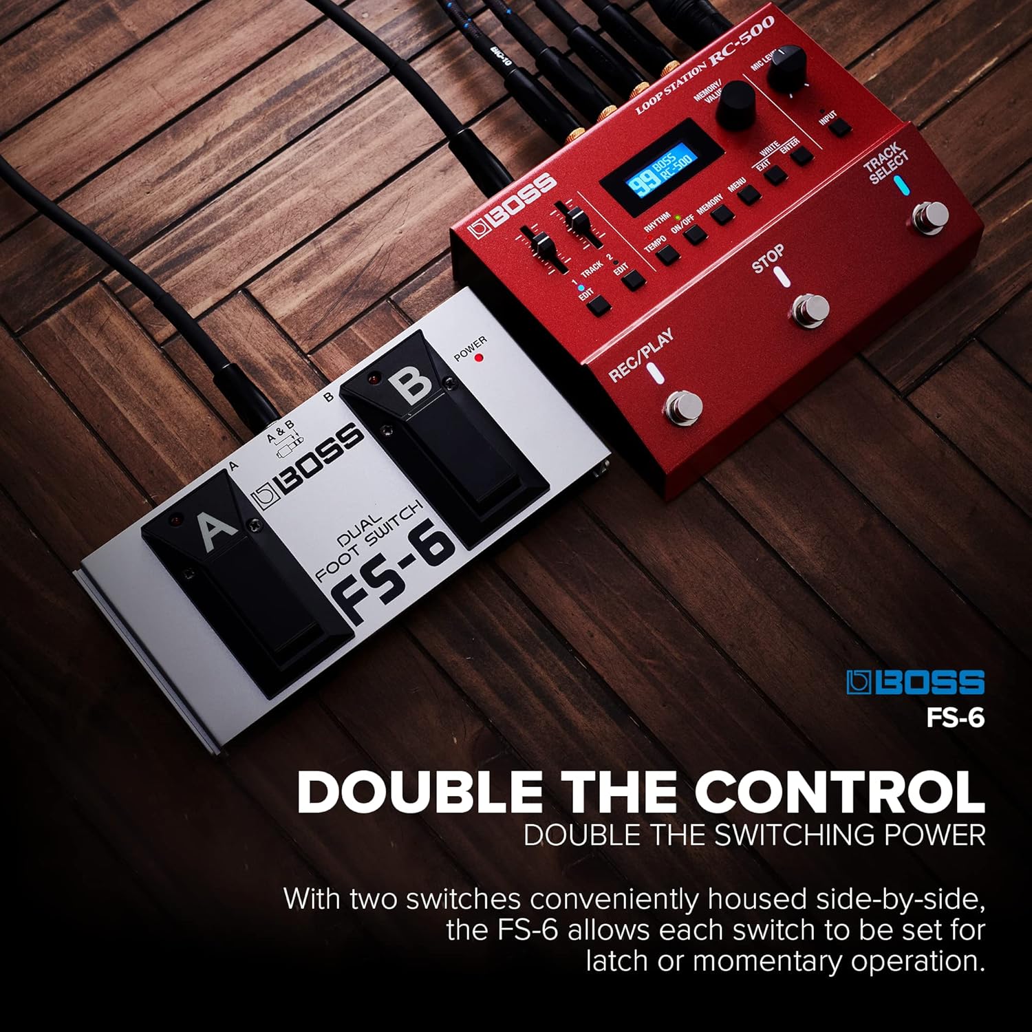 Boss DR-01S Rhythm Partner Bundle with BOSS FS-6 Dual Pedal Switch