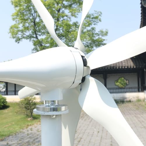 400W 24V Wind Turbine Generator - 6-Blade Design with MPPT Charge Controller for RVs & Off-Grid Solar Wind Systems, Efficient Renewable Energy Source for Sustainable Living