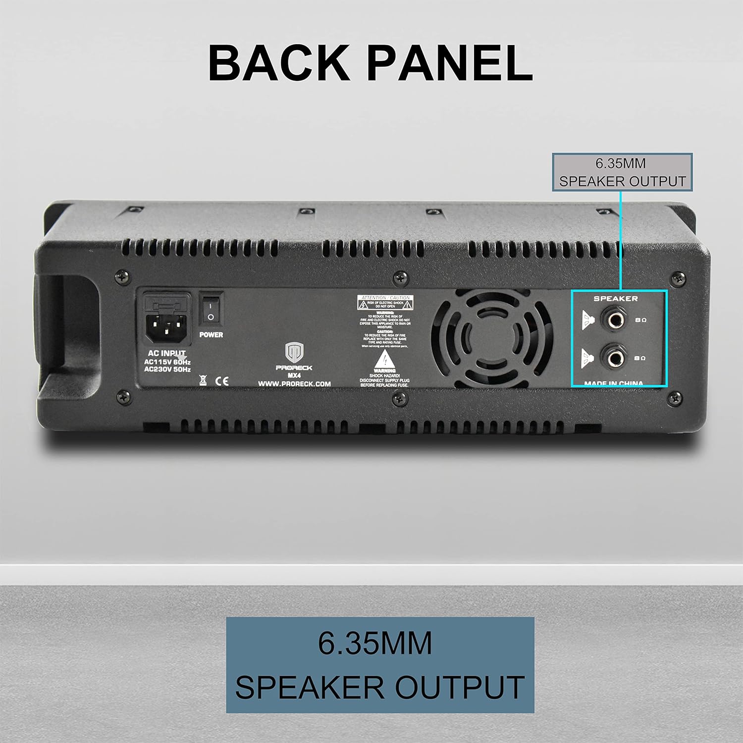 PRORECK MX10 1600W 6-Channel Powered Bluetooth Mixer with 10inch Passive Speakers PA System Mixer/Amp/Stands/Mic