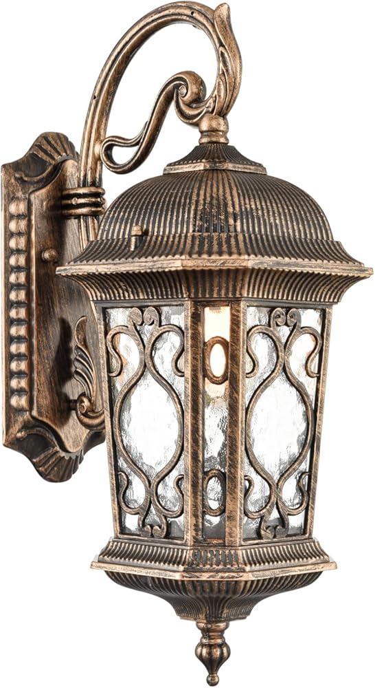 Outdoor Wall Lights Waterproof Outside Porch Light Water Glass Exterior Wall Sconces for Garage Porch Doorway