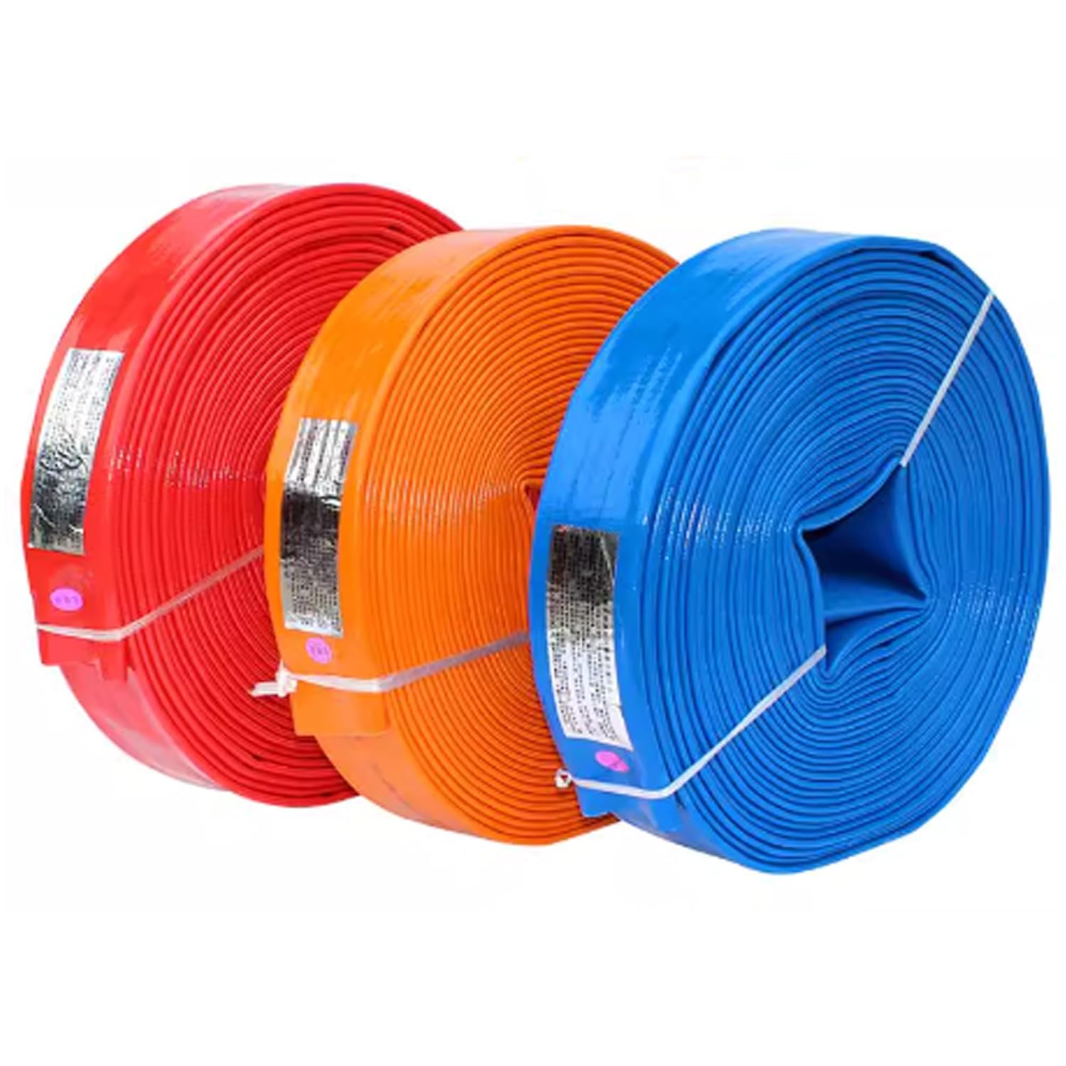 Backwash Hose, Blue Heavy Duty Reinforced PVC Lay Flat Water Discharge Hose for Swimming Pool Filter Pump,with Clamp and Connector(Yellow,2.5in/787in)