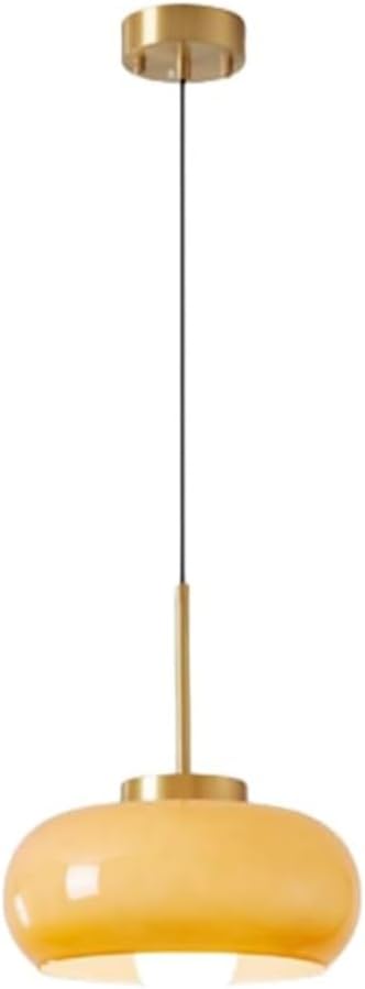 Vintage Copper Cream Wind Chandelier - Elegant Glass Pendant Light for Kitchen Island, Dining Room, Cozy Bedroom, and Restaurant Ceiling - E27 Fixture