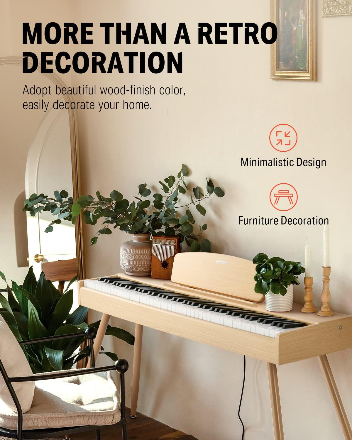 Donner DDP-80 Digital Piano+Donner Piano Bench DKB-300