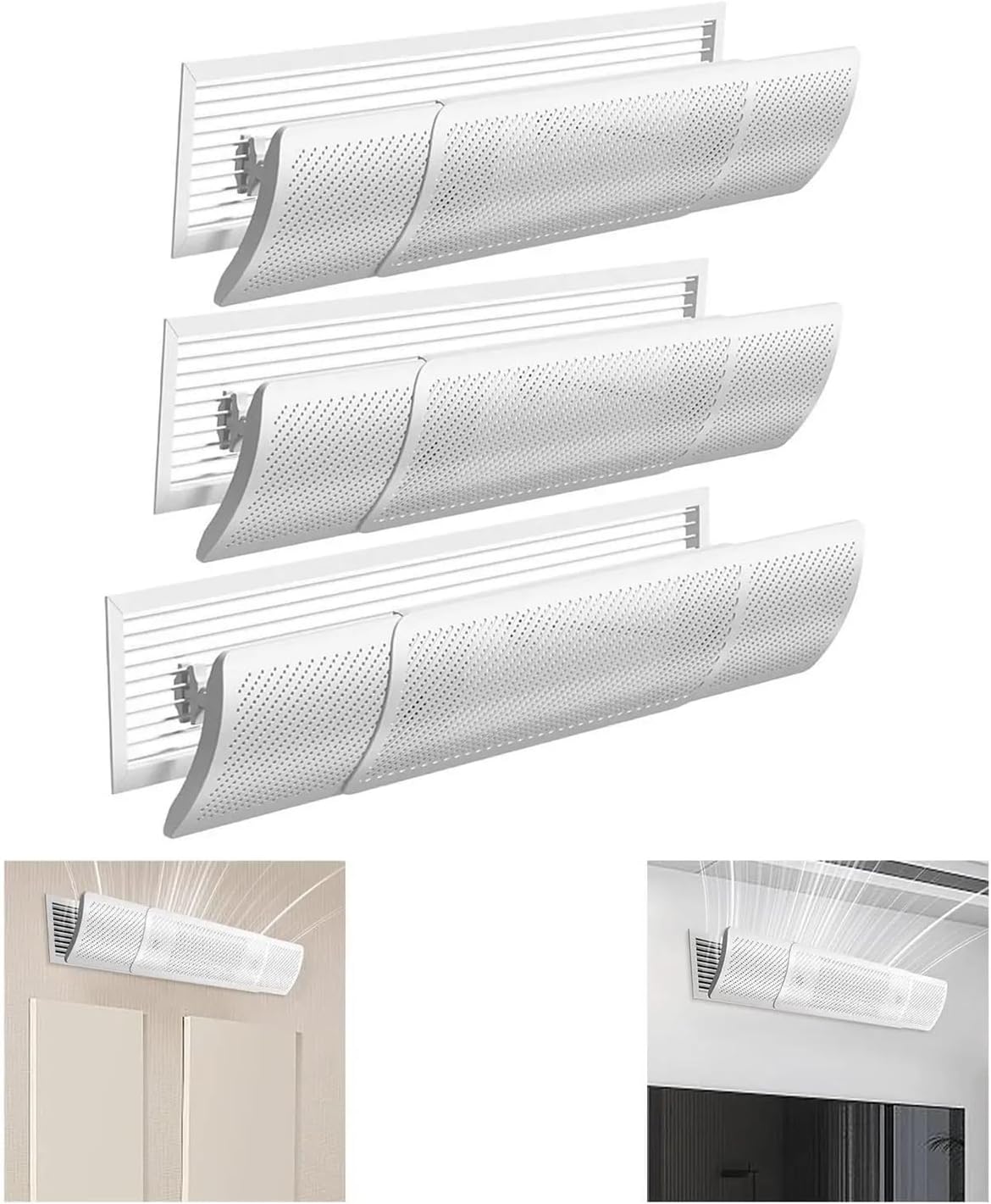 Air Conditioner Deflector Air Conditioning Deflector Wind Baffle Retractable Outlet Wing for Hotel Bedroom Nursery Home Office