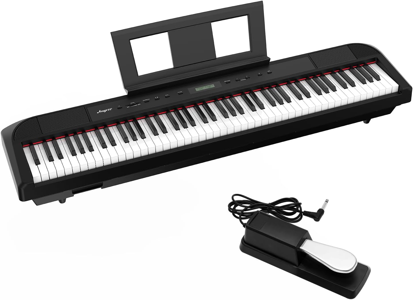 88-Key Weighted Hammer Portable Digital Piano, Full-Size Keyboard with Professional Piano Feel, Built - in 200 Rhythms & 238 Tones, Stand - Compatible Digital Piano