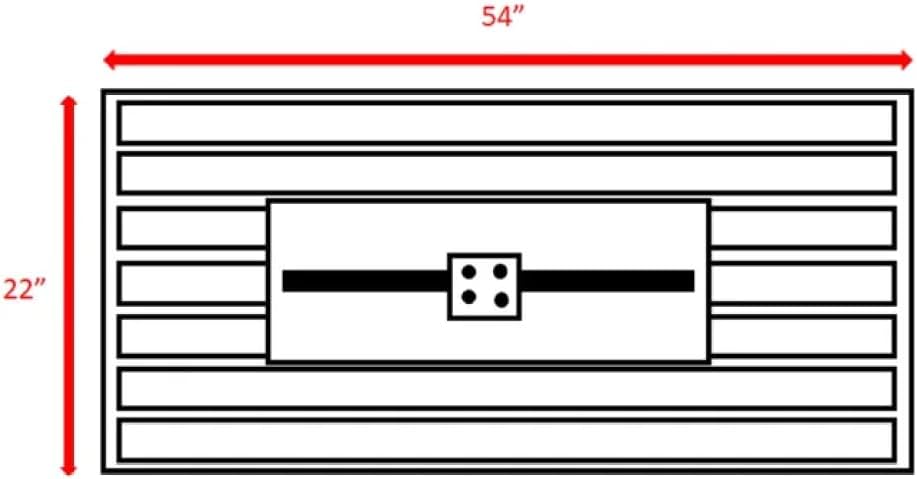 Modern 54 Inch Steel Outdoor Fire Pit Table with Weather-Resistant Finish and Lava Rocks for Patio or Deck