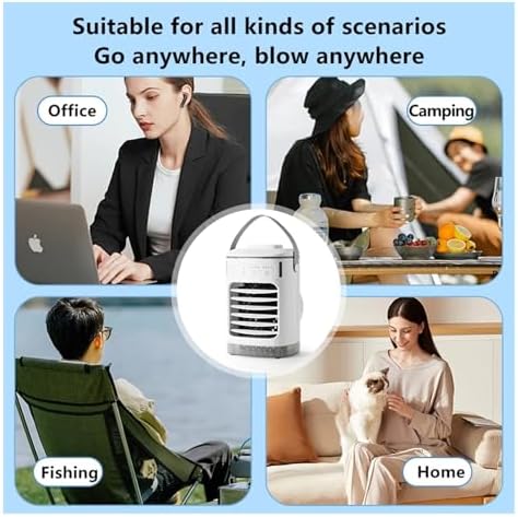 Portable Air Conditioner, Portable Humidifier Fan Mini Air Cooling Fan USB Electric Conditioners Fan,Desktop Fan for Home Outdoors