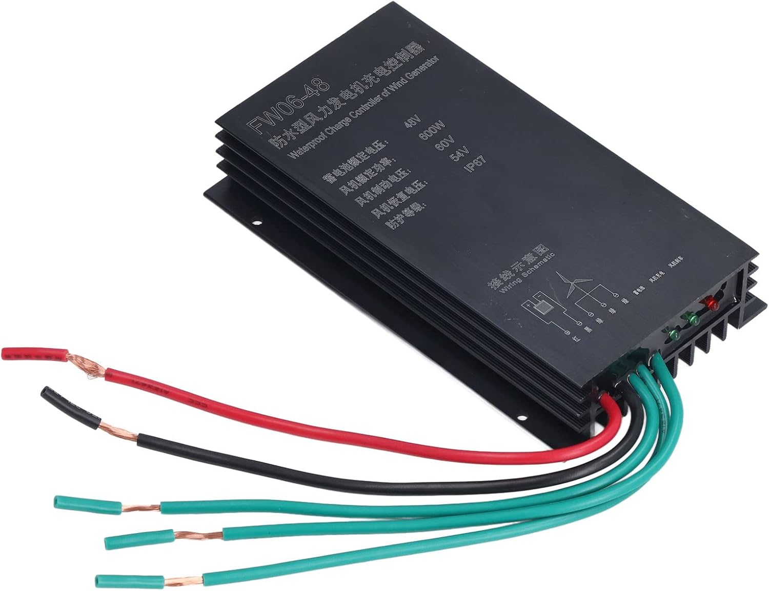 48V 600W Wind Charge Controller, IP67 , Aluminum Alloy - Automatic Battery Charging, Efficient Heat Dissipation, for Wind Turbine Generator Systems