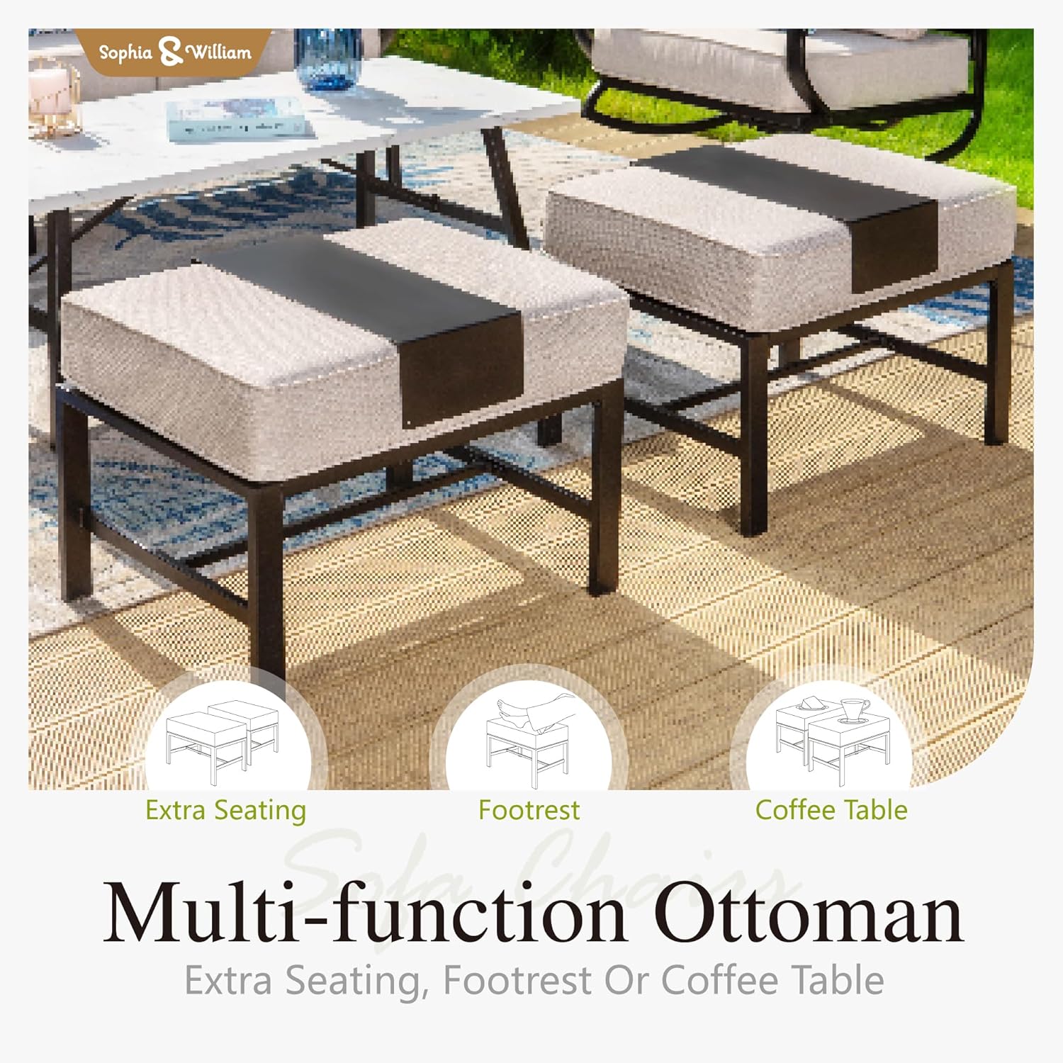 Sophia & William Patio Furniture Sets for 9 with 45