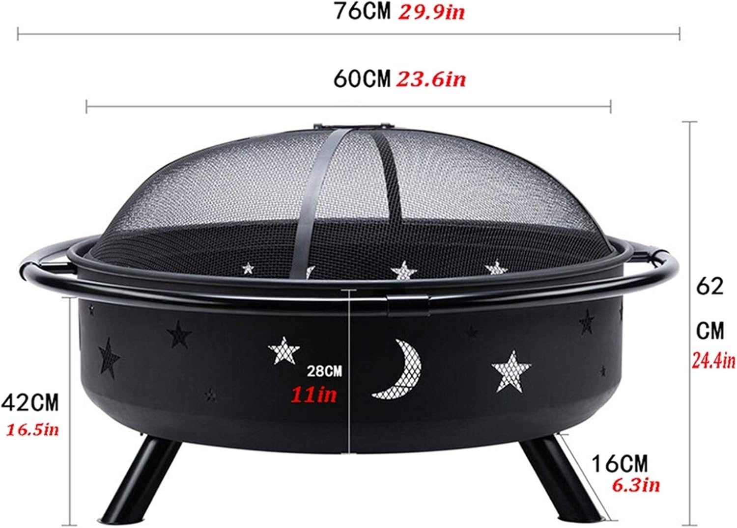 Outdoor Fire Pit Garden Fire Pit, Wrought Iron Cooking Fire Pit, Garden Gifts for Neighbors (Color : Style 1) (Style 1)