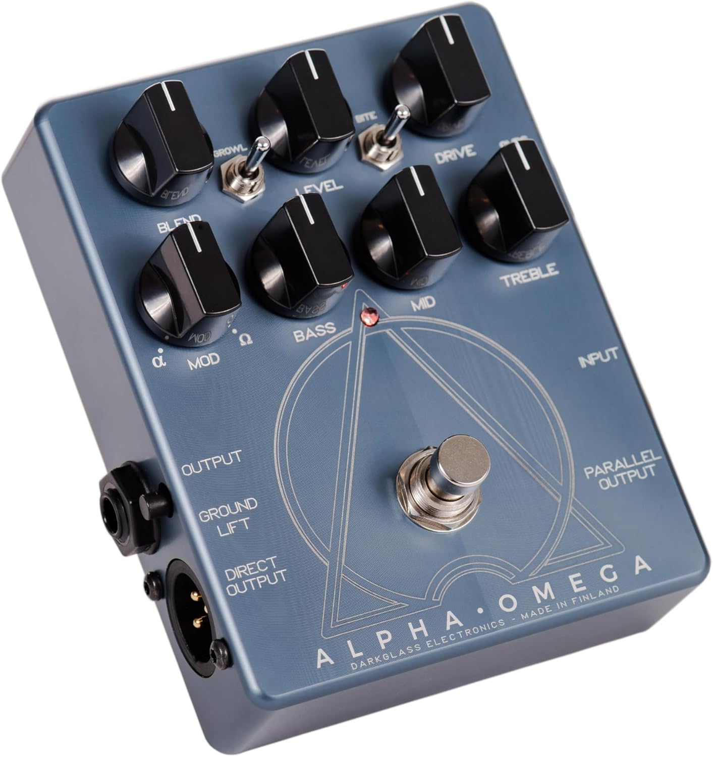 Darkglass Alpha Omega Dual Bass Preamp Pedal w/ 6-band EQ, XLR Output, Aux Input, and Headphone Output