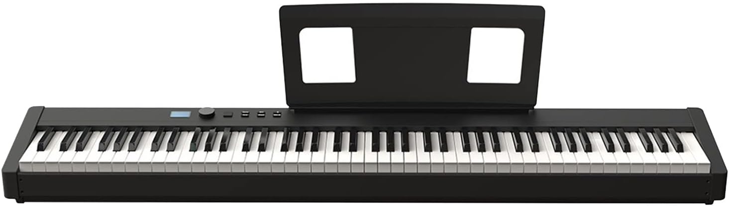 88-Key Weighted Digital Piano Hammer-Action Touch Sensitivity Full Size Keyboard Piano Music Instrument Piano With Stereo Speakers Bluetooth MIDI Connection For Professional and Beginners